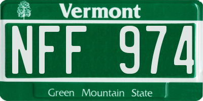 VT license plate NFF974