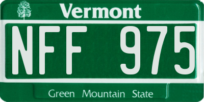 VT license plate NFF975