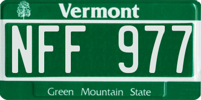 VT license plate NFF977