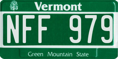 VT license plate NFF979