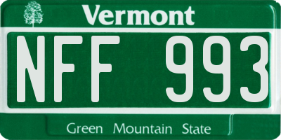 VT license plate NFF993