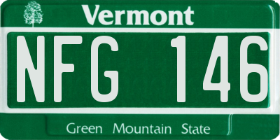 VT license plate NFG146