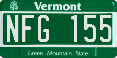 VT license plate NFG155