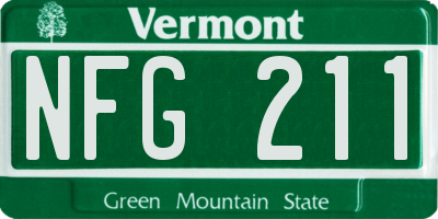 VT license plate NFG211