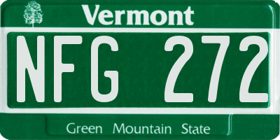 VT license plate NFG272