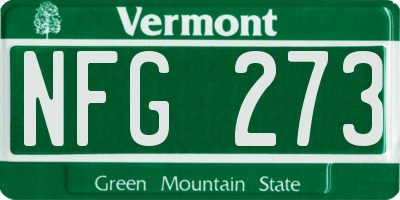VT license plate NFG273
