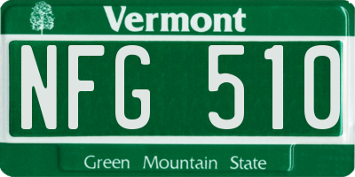 VT license plate NFG510
