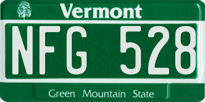 VT license plate NFG528