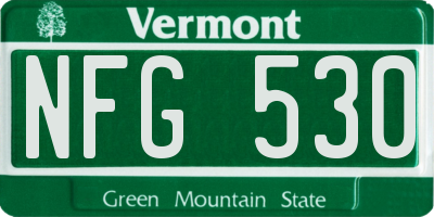 VT license plate NFG530