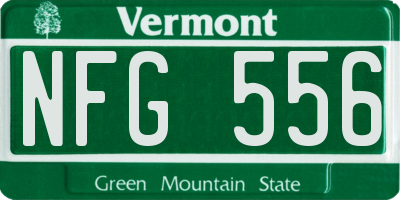VT license plate NFG556