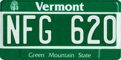 VT license plate NFG620