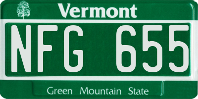 VT license plate NFG655