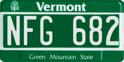VT license plate NFG682