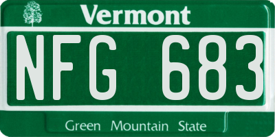 VT license plate NFG683