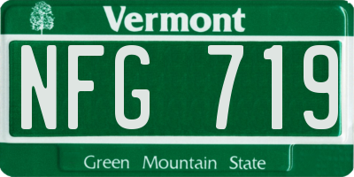 VT license plate NFG719