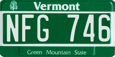 VT license plate NFG746