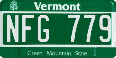 VT license plate NFG779