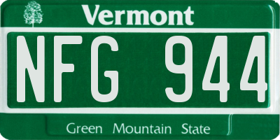 VT license plate NFG944