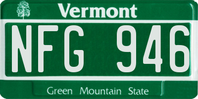 VT license plate NFG946