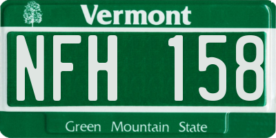 VT license plate NFH158
