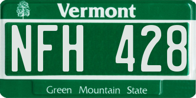 VT license plate NFH428