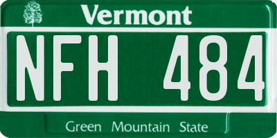VT license plate NFH484