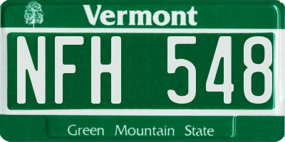 VT license plate NFH548