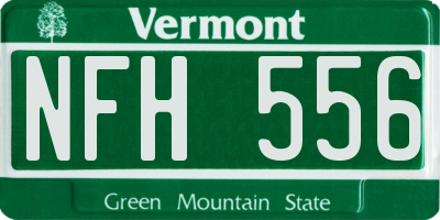 VT license plate NFH556