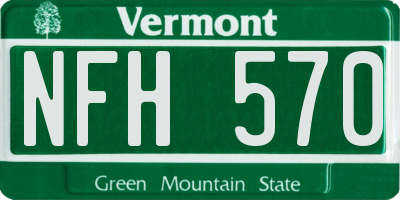 VT license plate NFH570