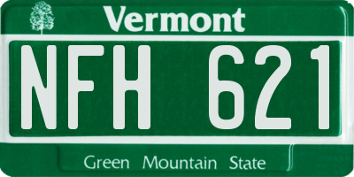 VT license plate NFH621