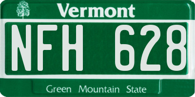 VT license plate NFH628