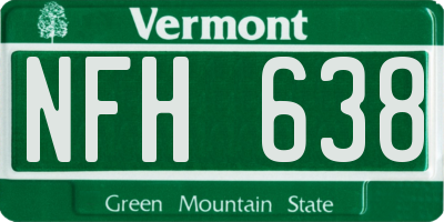 VT license plate NFH638