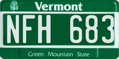VT license plate NFH683