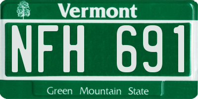 VT license plate NFH691
