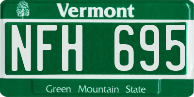 VT license plate NFH695