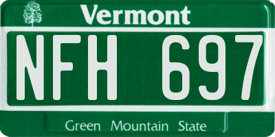VT license plate NFH697