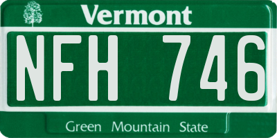 VT license plate NFH746