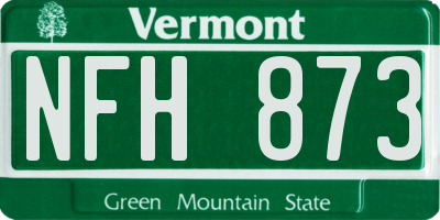 VT license plate NFH873