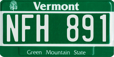 VT license plate NFH891