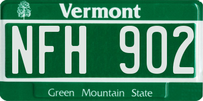 VT license plate NFH902