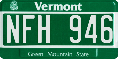 VT license plate NFH946