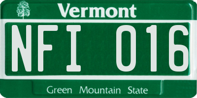 VT license plate NFI016
