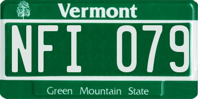 VT license plate NFI079