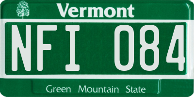 VT license plate NFI084