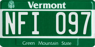 VT license plate NFI097