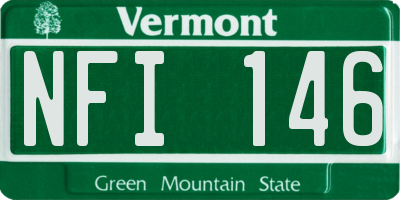 VT license plate NFI146