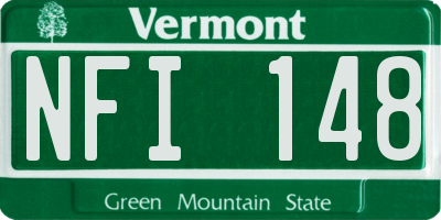 VT license plate NFI148