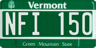 VT license plate NFI150