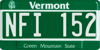 VT license plate NFI152