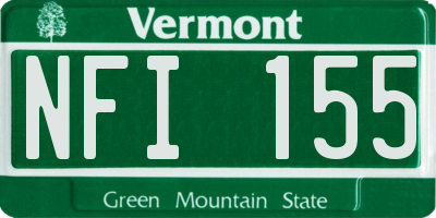VT license plate NFI155